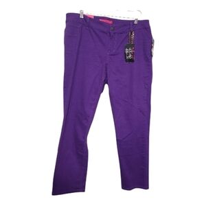 Pure Energy Purple Straight-Leg Women's Pants